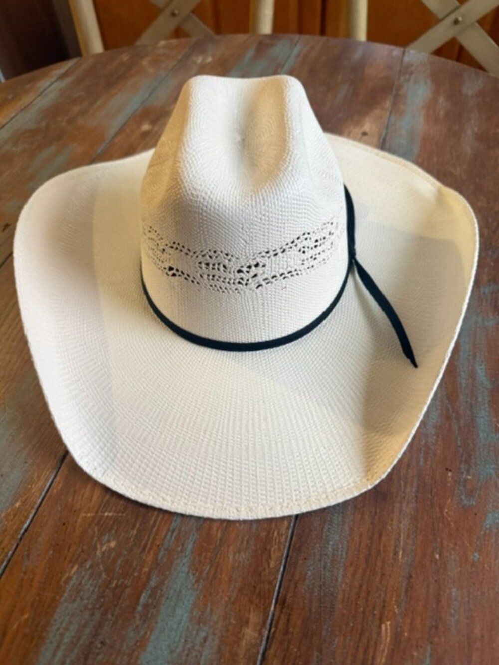 Lone Star Truman Straw Cowboy Hat Size 6 7/8 Small Cream